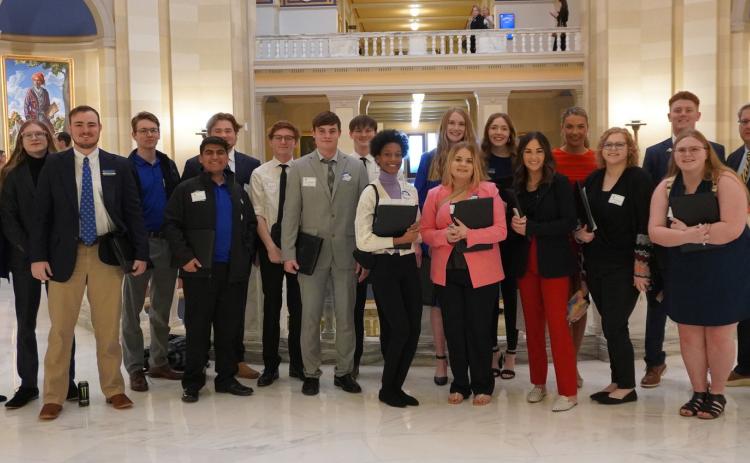 Twenty Southeastern students visited the State Capitol building for the annual Higher Education Day. Josh Manck | SE